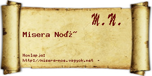 Misera Noé névjegykártya